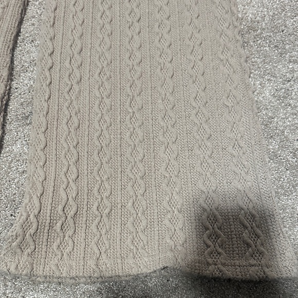 Beige Knit Wide-Leg Pants - Picture 2 of 4